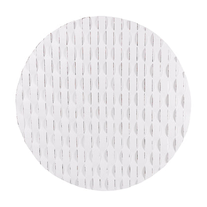 White Woven Geometric Wall Art 90x90cm