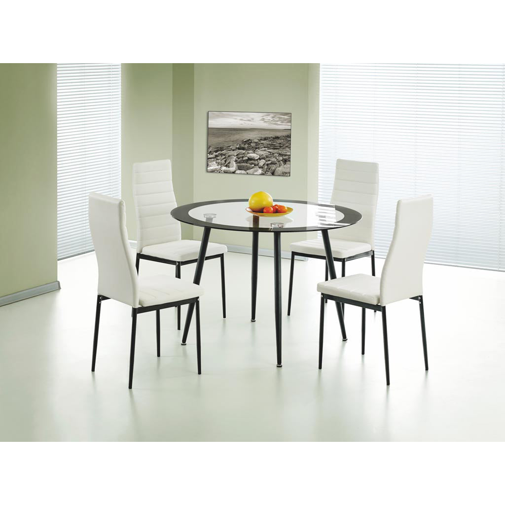 Acodia PU Chairs with White PU & Black Frame - Sold in 4's