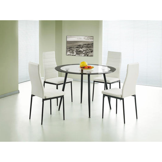 Acodia PU Chairs with White PU & Black Frame - Sold in 4's