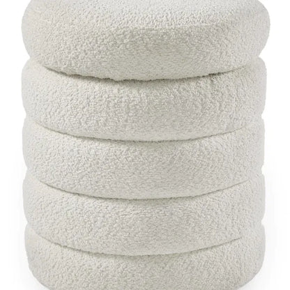 Hailey Ivory Bouclé Upholstered 40cm Storage Stool