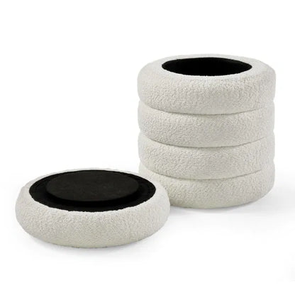 Hailey Ivory Bouclé Upholstered 40cm Storage Stool