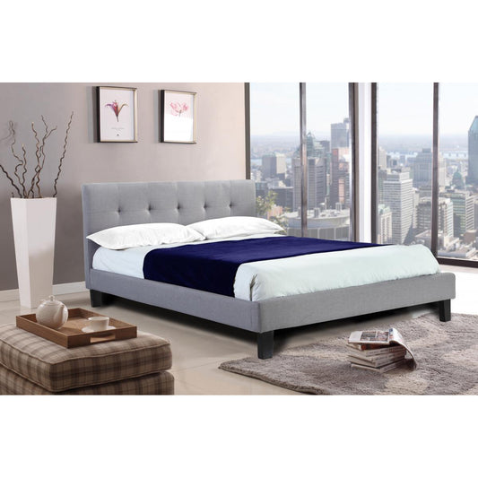 Linen Fabric King Size Bed