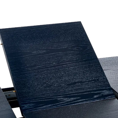 Louis Black Fluted Extended Dining Table