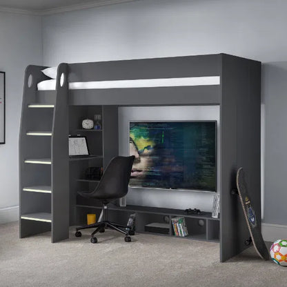 Nebula Gaming Bed With Desk Anthracite