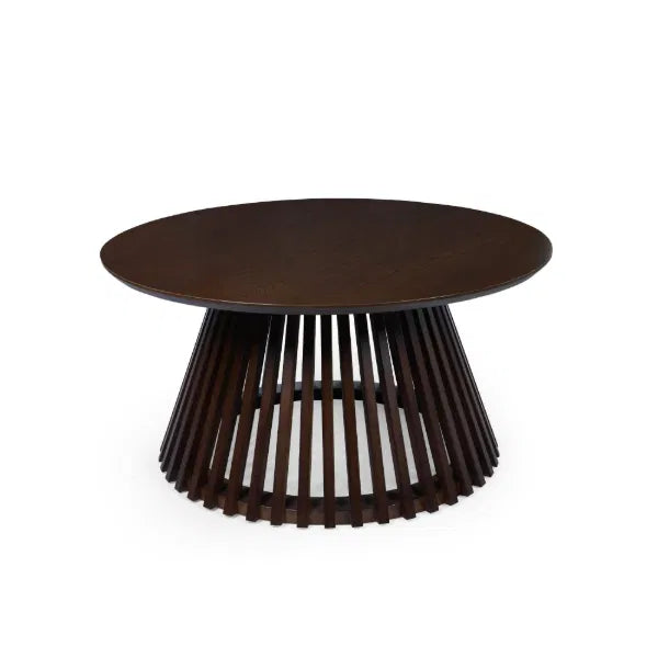 Ollie Round Coffee Table Dark Wood