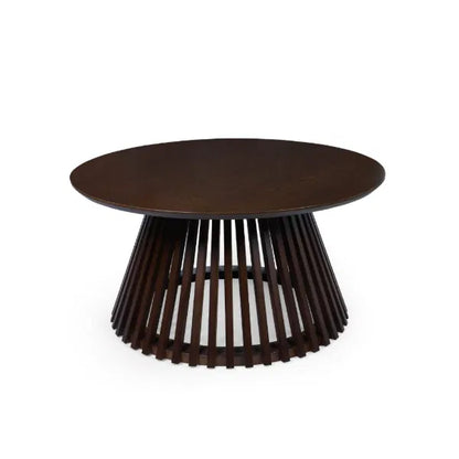 Ollie Round Coffee Table Dark Wood