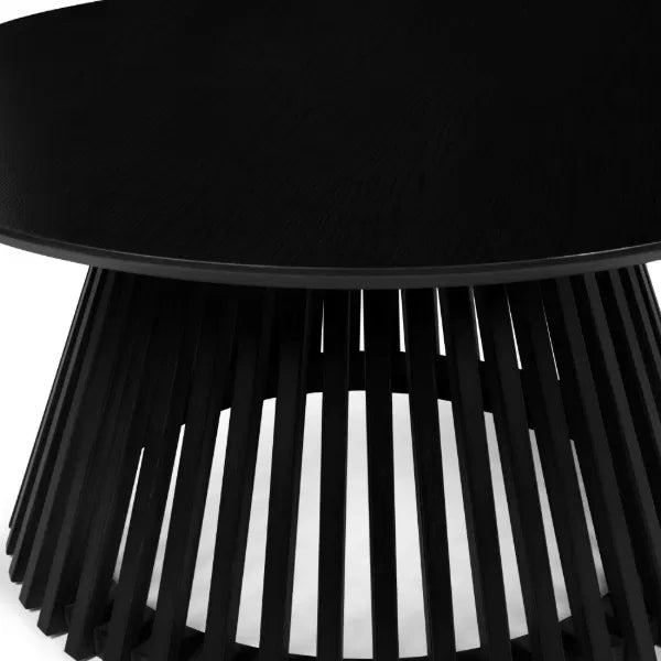 Ollie Round Coffee Table Black