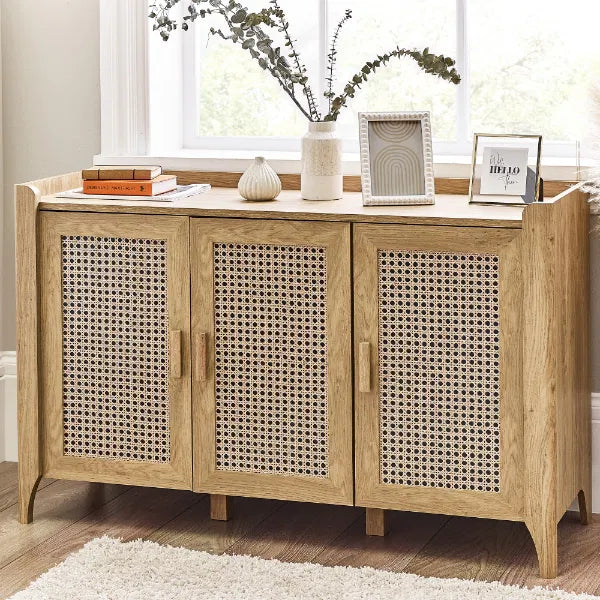 Sydney 3 Door Sideboard - Rattan Effect