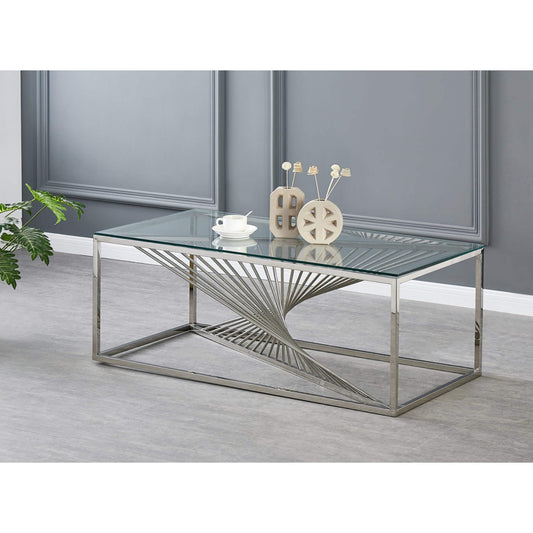 Glass Coffee Table Silver