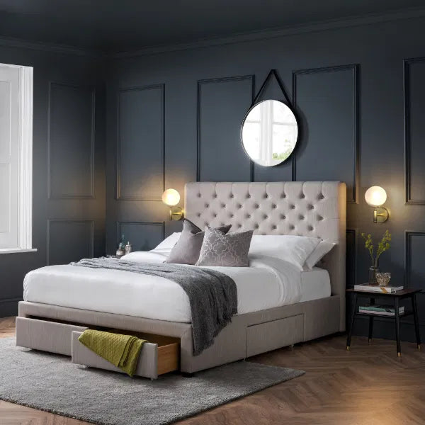 Wilton Deep Button 4 Drawer Double Bed