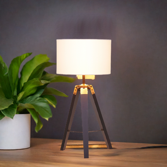 Tripod Table Lamp With Black Base
